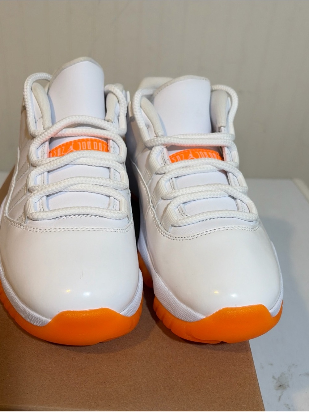 Jordan 11 Low  White and Citrus basketball shoes. brand New No Box!!!